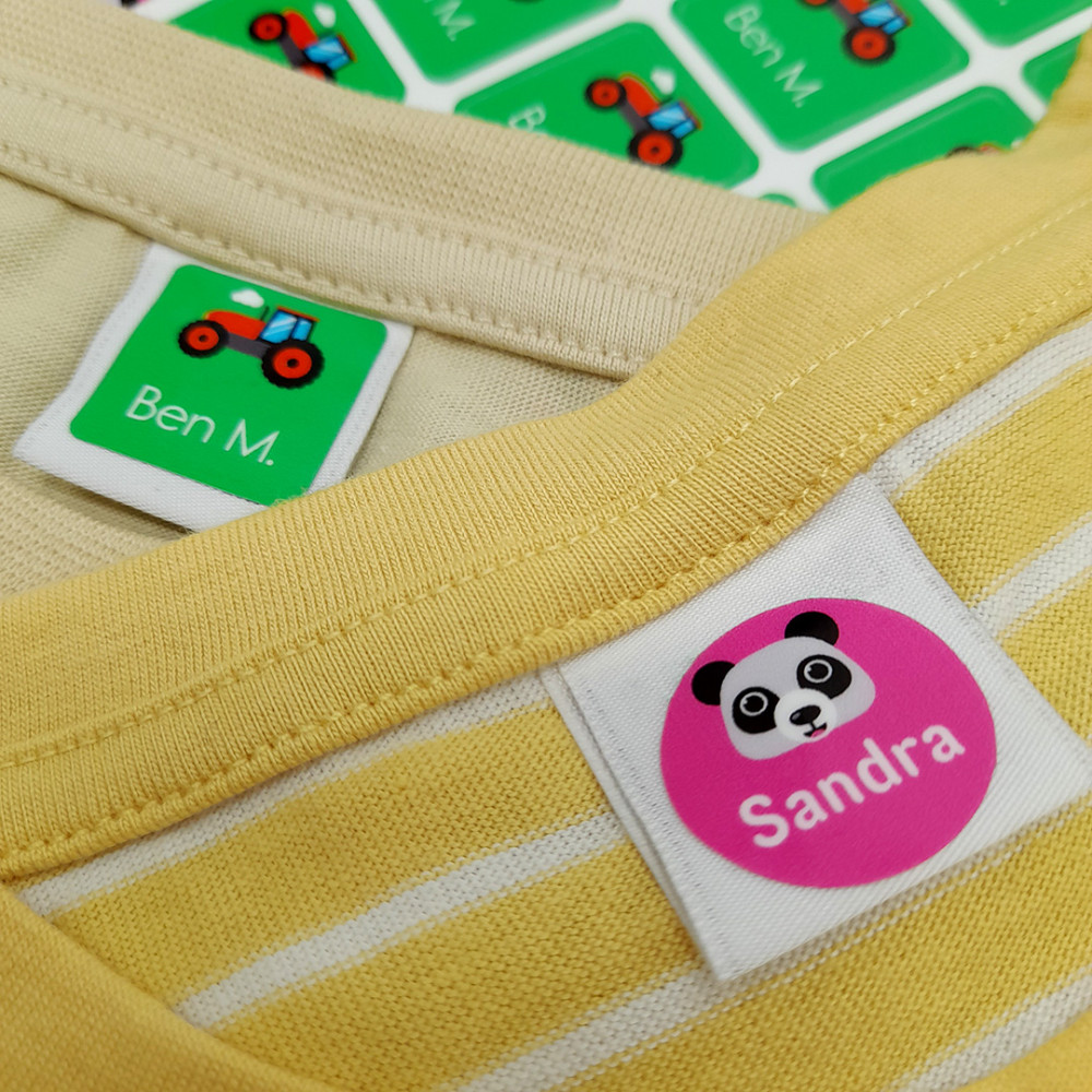 Stick on clothing labels - Free delivery